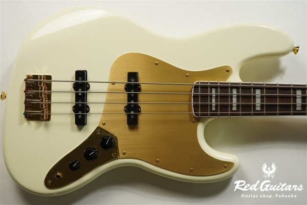 40th Anniversary Jazz Bass Gold Edition - Olympic White